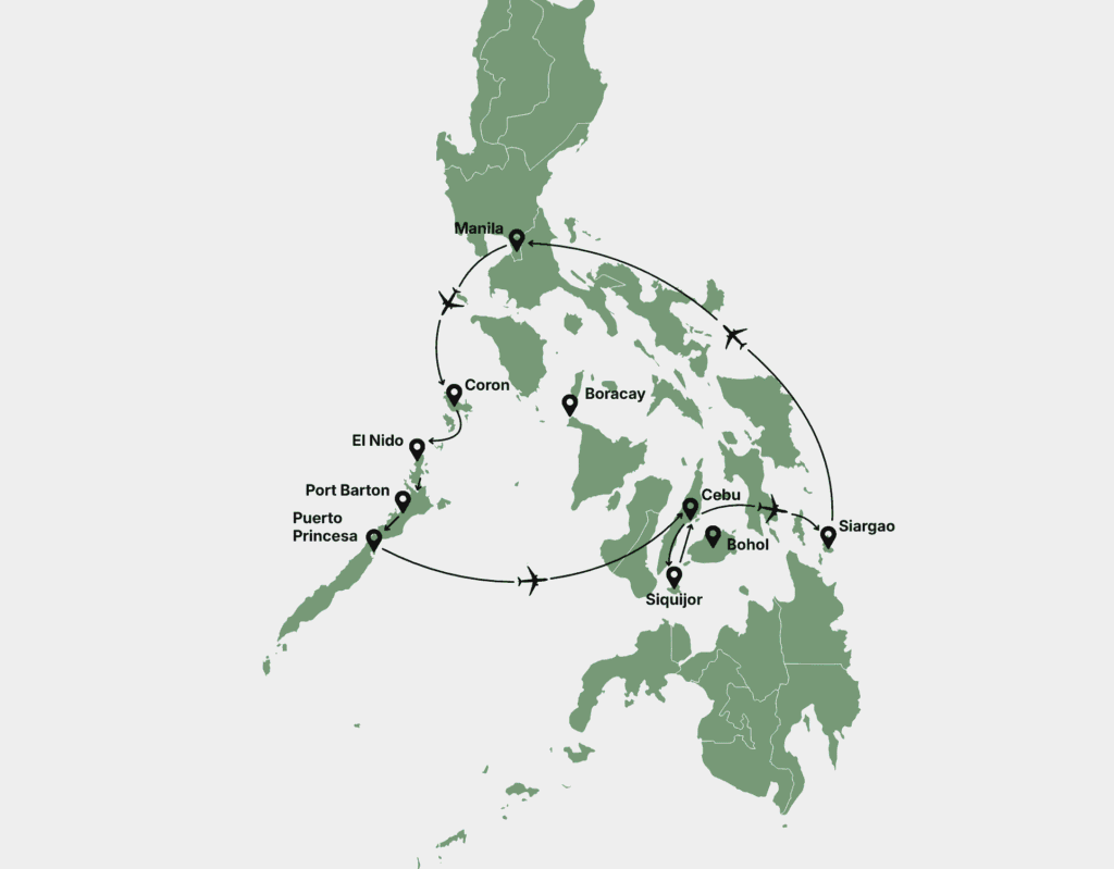 filippinerna rekommenderad resväg